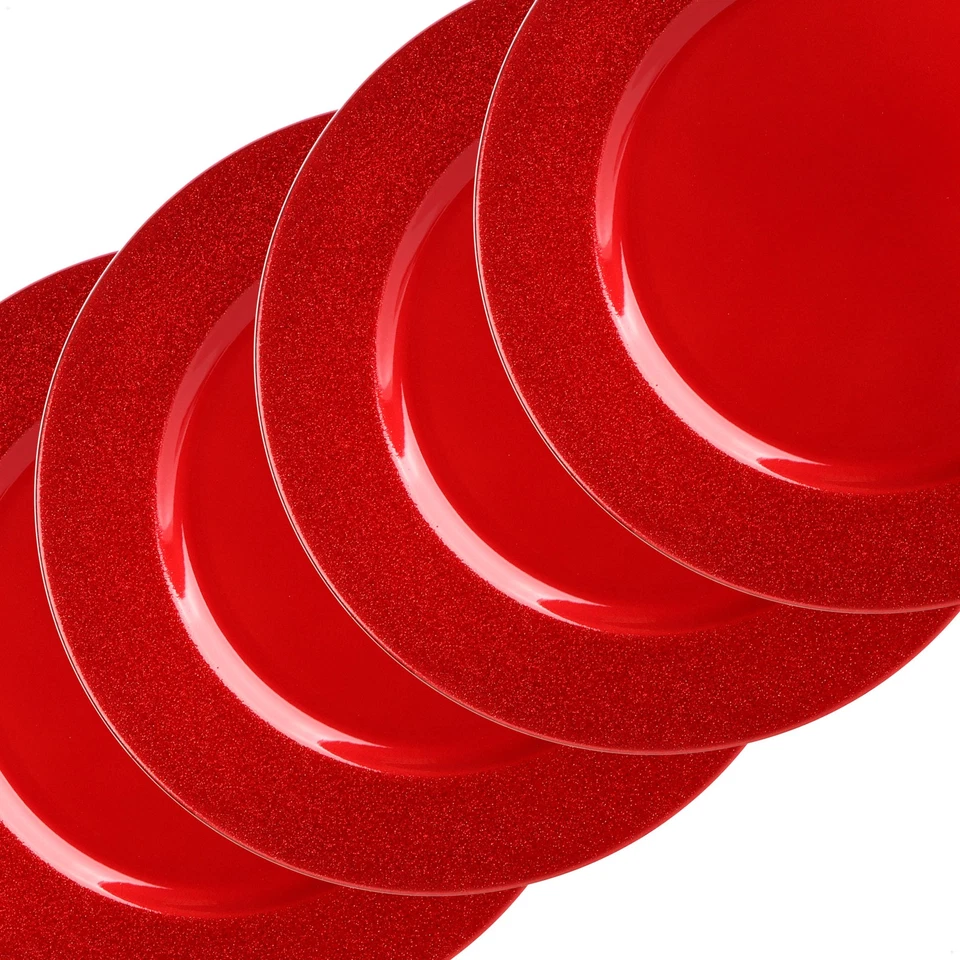 8x Platzteller mit schimmerndem Rand - wiederverwendbare Unterteller - Bild 4 von 4