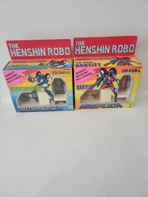 Vintage Gakken Mospeada Henshin Robo Lot Blowsuperior & Bartley Robotech Cyclone