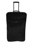 Prada Black Nylon Rolling Suitcase with Saffiano Trim – 26.5" x 17.5" x 9.5"