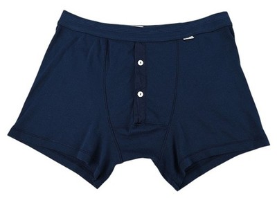 SCHIESSER Indigo KARL HEINZ Fine Rib Mako Cotton Boxer Brief Underwear XXL NWT