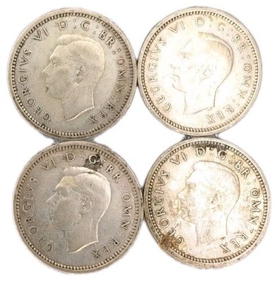 GB SILVER 3 THREE PENCE 1940 George VI Tudor Rose Great Britain KM# 848