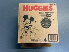 Huggies Little Movers HuggFit 360 Diapers Size 4, 144 Count 4 Packs of 36 
