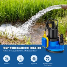 Large Pond / Sump Water Pump 7500 Litres p/h SUBMERSIBLE PUMP 9M Power Cable