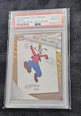2023 Topps Chrome Disney100 OTP 1 - 10 Gold Wave /50 PSA 10 Mickey