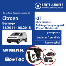 Für CITROEN Berlingo Typ B9 11.2011-08.2018 AHK abn +13pol spez E-Satz TOP