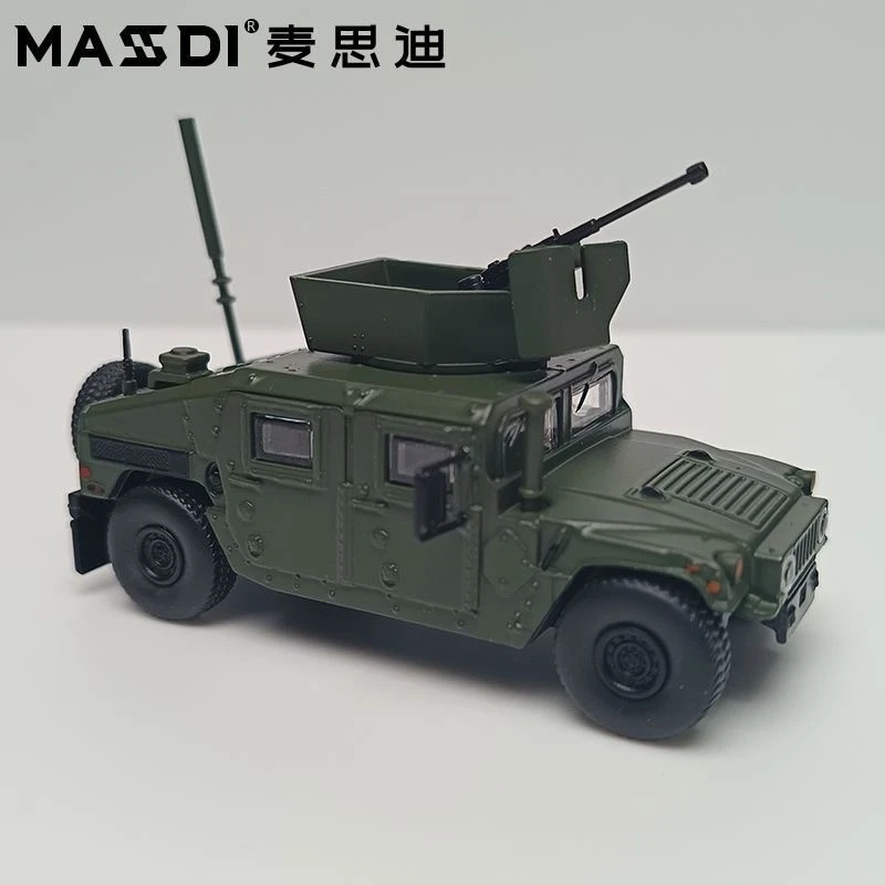 Veículo de transporte de armas Hummer M1151 modelo de liga de simulação militar 1:64  - Imagem 2 de 4