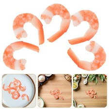 10 Pcs Fake Shrimp Props Artificial Lifelike Cooked Faux Decorative Food