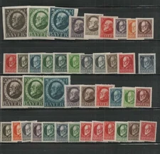 Stamps Germany Bavaria, lot of stamps unused MH