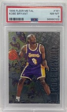 1996-97 Fleer Metal #181 Kobe Bryant ROOKIE RC NBA PSA 8 Graded Basketball Card. rookie card picture