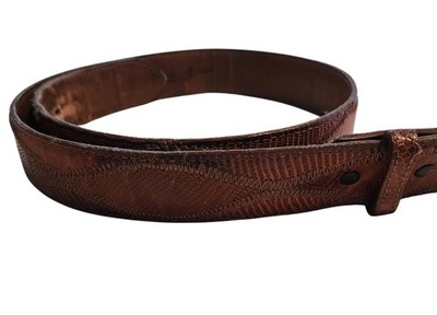 Vintage Nocona Belt Genuine Lizard Western Cowboy Rodeo  display picture 2