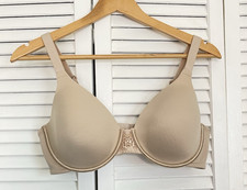 Vanity Fair Beige Full-Figure Bra Size 38C  76380  Lace Details Thick Straps