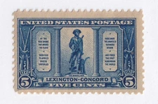 MATT'S STAMPS SCOTT #619 LEXINGTON-CONCORD MINUTEMAN 5-CENT ISSUE 1925 MNH CV$28