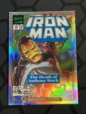 2024 SkyBox Marvel Masterpieces 92 Platinum Iron Man Variant #38-V Rainbow