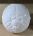 Vintage Milk Glass Baby Face Cherub Oil Lamp Globe 10" 4" Fitter