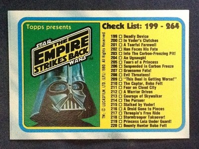 Empire Strikes Back Series 2  Pick  #133-254 Pack Fresh Many Hi Grade NM-NM-MT