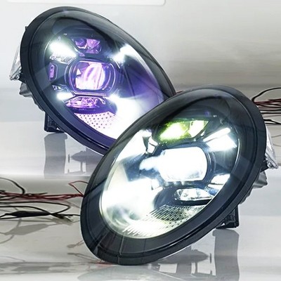 For 12-18 Porsche 911 Headlights Upgrade to 2023 LED Laser Projector front lamps