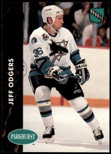 Jeff Odgers San Jose Sharks 1991-92 Parkhurst Pro Set Rookie NHL Card #386