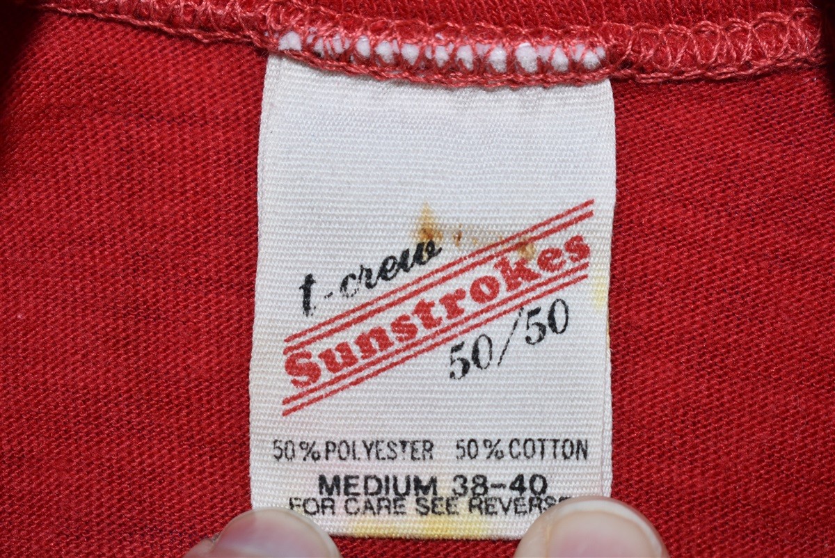 vintage 80s DAYTONA BEACH FLORIDA SUNSET TOURIST SUNSTROKES VACATION t-shirt M image 3