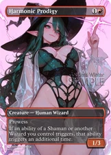 MTG - Harmonic Prodigy - Fanart Borderless Style - EDH / Playtest