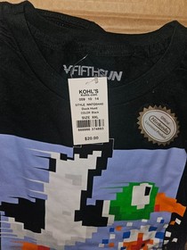 T-Shirt Duck Hunt Nintendo 8-Bit NES XXL 2XL Official Black New With Tags Retro