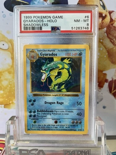 Gyarados 006/102 - Base Set (Shadowless) - Holo - WOTC - Pokémon TCG - PSA 8
