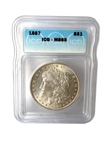 1887 P Morgan Silver Dollar ICG MS-65  Stunning  Brilliance