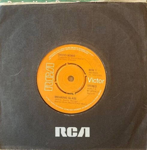 DAVID BOWIE - BREAKING GLASS ORIGINAL UK 7” RCA SINGLE NEAR MINT CONDITION