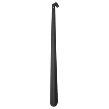 Shoe Horn 22.8" Metal Curved Long Handle Shoe Helper Shoehorns, Black