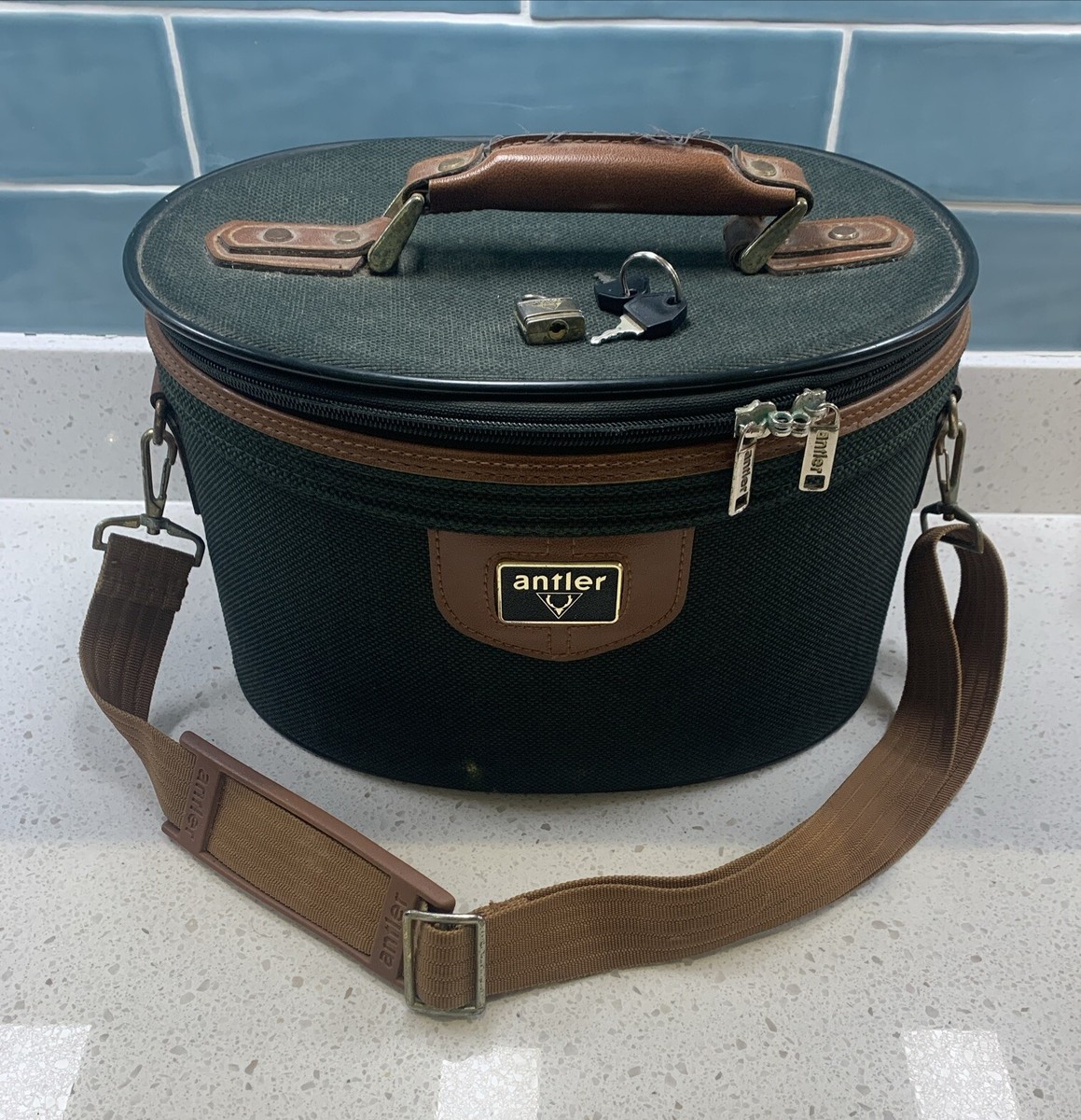 Sac De Voyage Antler Overnight Bag - Cabine, Vert Et Marron, Léger Et Imperméable