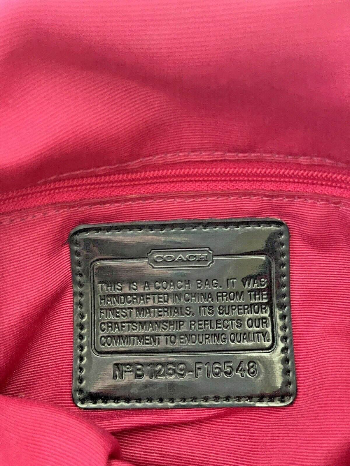 Coach Black Kyra Signature Daisy Canvas Backpack Pur… Gem