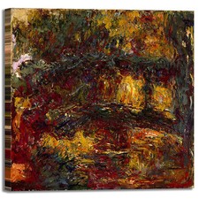 Monet passerella giapponese design quadro stampa tela dipinto telaio arredo casa