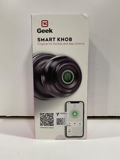 Geek Smart Knob Controllo Accesso Impronte Digitali e App Nero
