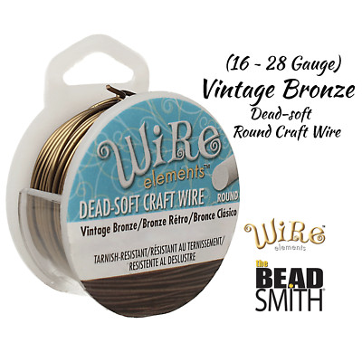 BeadSmith Craft Wire Vintage Bronze 16, 18, 20, 22, 24, 26, 28 Gauge Wire 