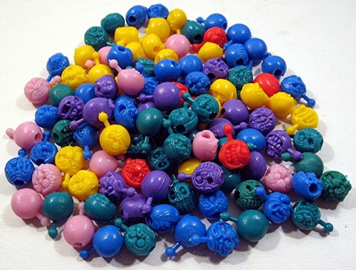 100 Old Mad Bad Ball Monster Goulie Ugly Face Pop Bead Vending Machine Toy Prize - Afbeelding 1 van 1