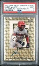 2021 Perfect Game AUTO Gold Prismatic 1/1 KADEN MARTIN Miami Hurricanes PSA 9