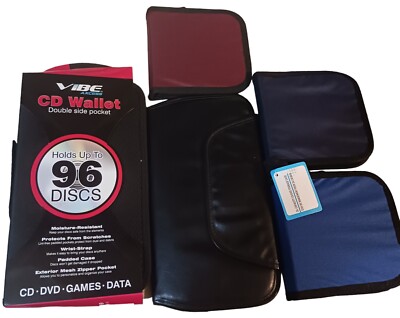 5-(CD/DVD Case Holders)-(Black/Red/Blue)-(New)-(Pre-owned)-(New ...