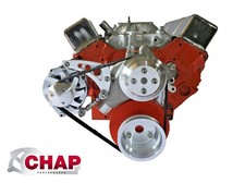 Sbc Serpentine Pulley Conversion Kit Alt Only Chevy Small Block Lwp Mid Mount 4