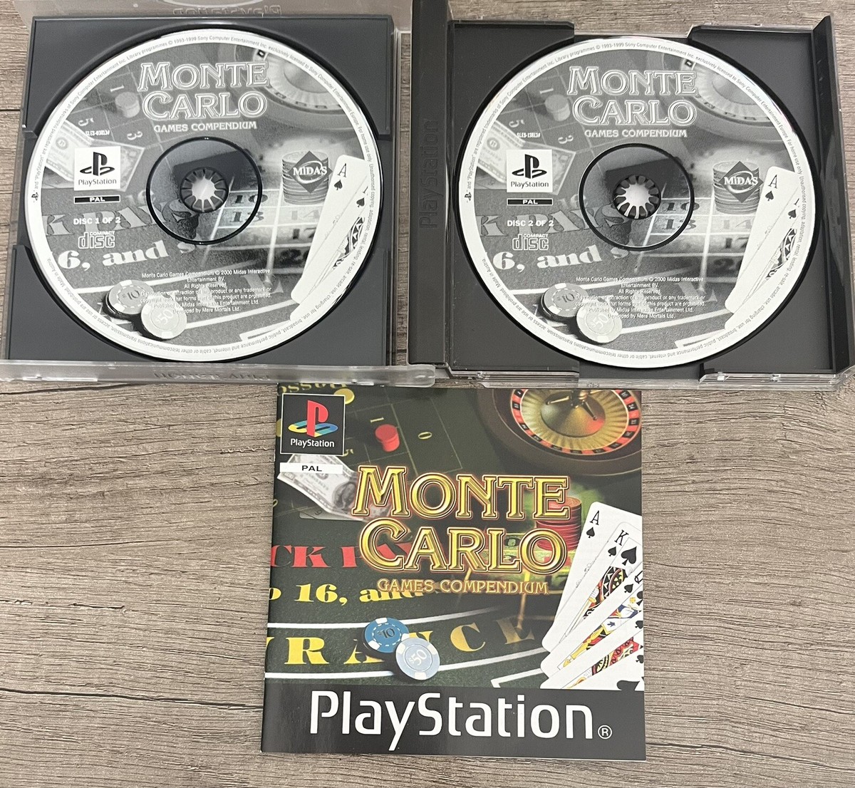 Jeu Vidéo Ps1 PlayStation MONTE CARLO Games Compendium Complet PAL FR