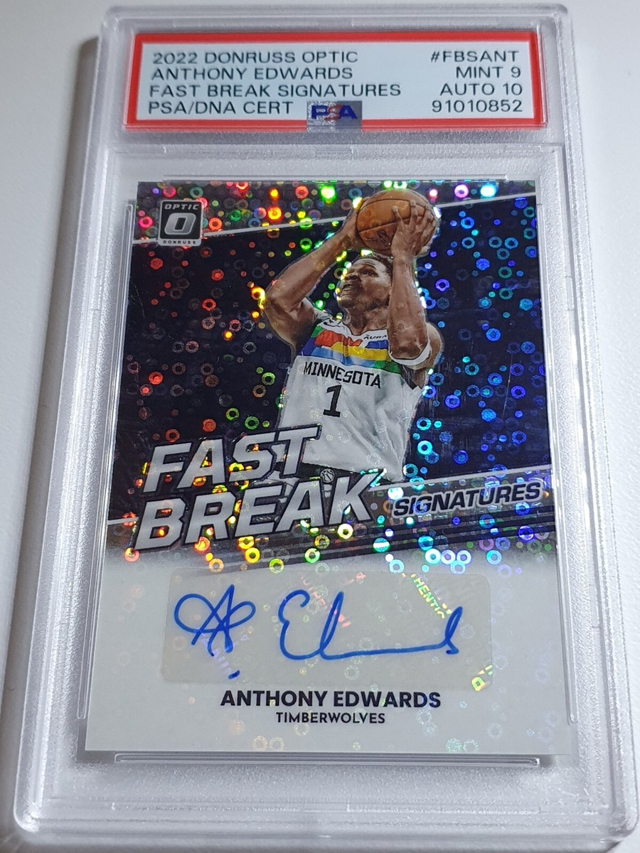 2022 Donruss Optic Anthony Edwards AUTO FAST BREAK Signature 2022 Donruss Optic Anthony Edwards AUTO FAST BREAK Signature
