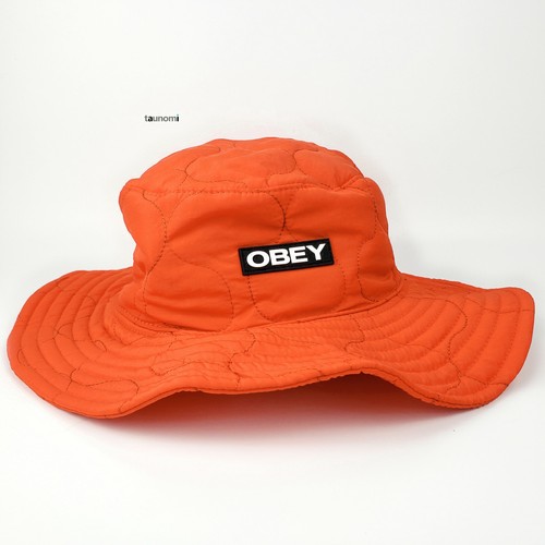OBEY Juniper Bright Orange Logo Quilted 