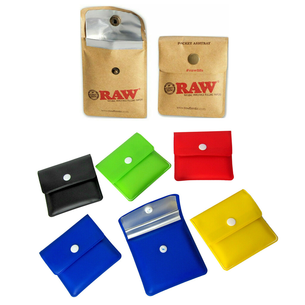 RAW Foil Pocket Ashtray Cigarette Ash Catcher Butt Holder Reusable