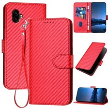 For Samsung Galaxy XCover7 Pro YX0070 Carbon Fiber Buckle Leather Phone Case
