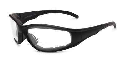 Readers.com | Clear Bifocal EVA Safety Goggles +2.00 Black Frame with Clear Lens