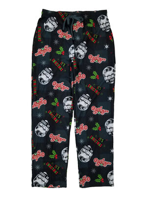 A Christmas Story Mens Gray Plaid Flannel Lounge Sleep Pants