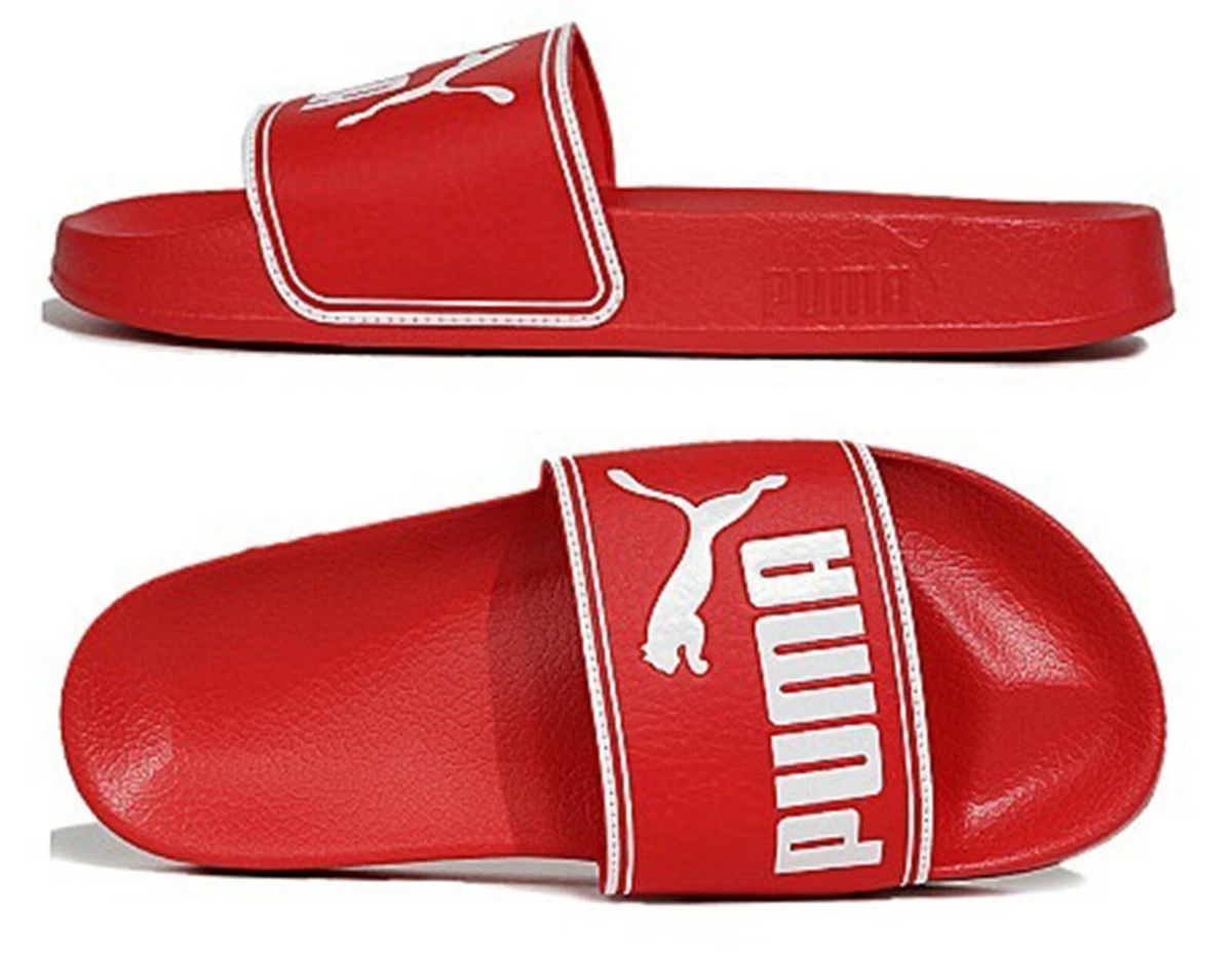 Puma Adult s LeadCat High Risk Red White Sandals Slides