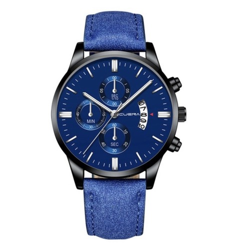 Men's Sport Watch Genuine Leather Strap quartz Wrist Watch Mechanical Watches - Picture 11 of 20