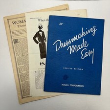 Lote de 2 libros/revistas antiguos de modista de 1925 y 1939