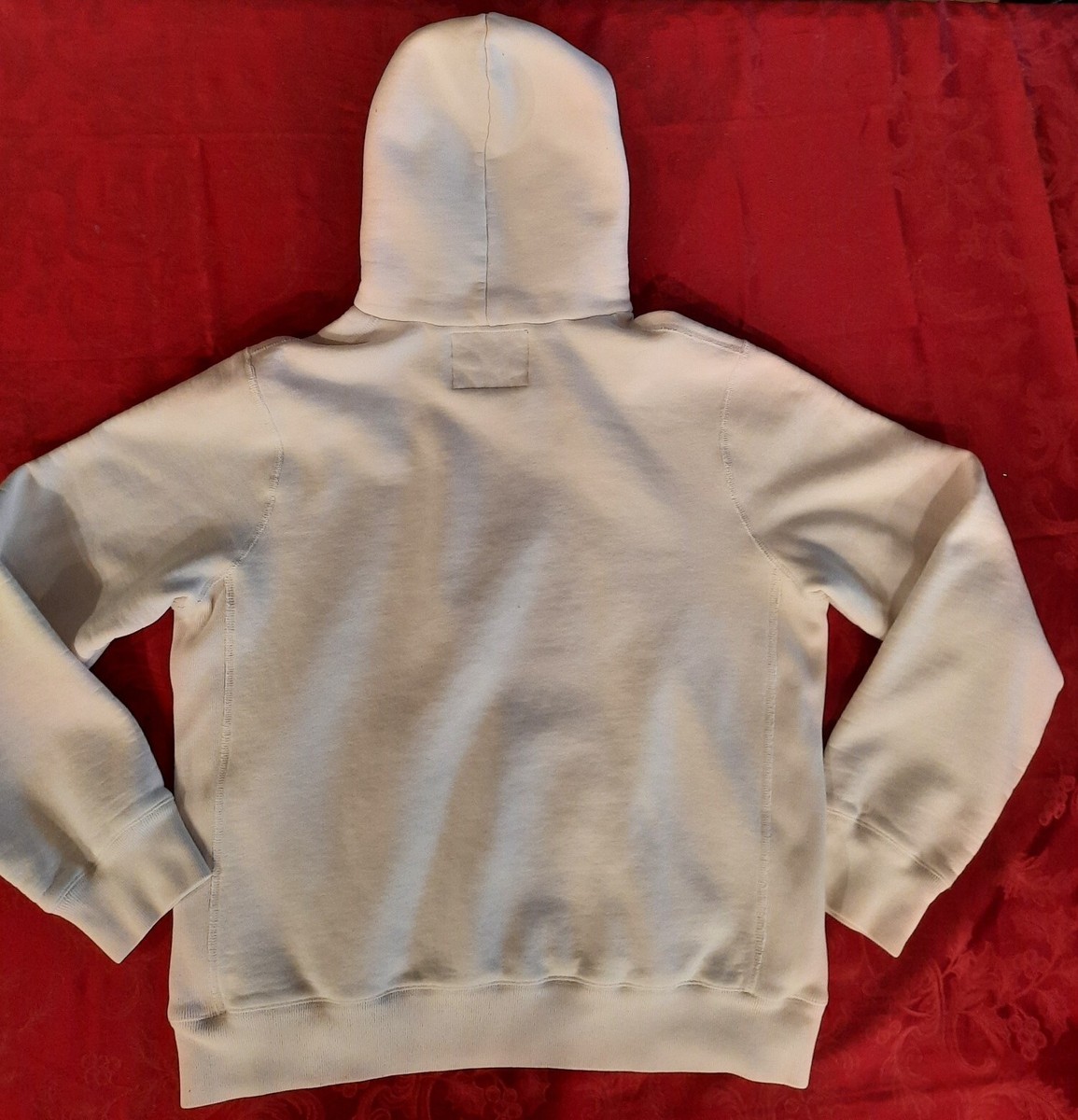 Abercrombie & Fitch OFF WHITE HOODED LONG SLEEVE SWEATSHIRT