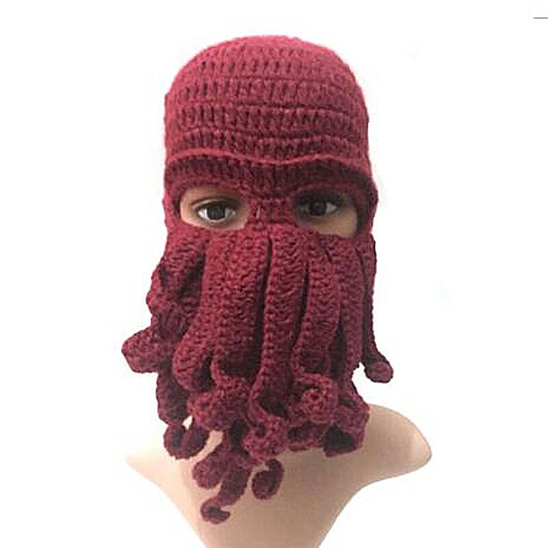 BomHCS Novetly Tentacle Octopus Cthulhu Knit Beanie Hat Cap 