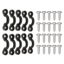 10 Pcs Kayak Pad Eye Kit Nylon Bungee Deck Loops Tie Down Pad Eye with Screws